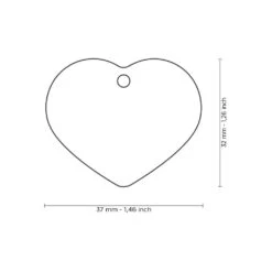 Médaille Pour Animaux Grand Coeur Rouge - MyFamily -Rocky Soldes Boutique Tg1016 3 optimize