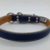 Collier De Cuir Double Bleu Avec Ganse De Métal Pour Chien - Arizona 1 Collier De Cuir Double Bleu Avec Ganse De Métal Pour Chien - Arizona -Rocky Soldes Boutique Y01058 1 optimize