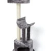 Arbre à Chat Gris à Deux Niveaux 56" - Büd'z -Rocky Soldes Boutique bz02034 optimize