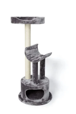 Arbre à Chat Gris à Deux Niveaux 56" - Büd'z