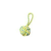 Corde Pomme Et Boucle 7.5" Verte Et Jaune Pour Chiens - Büd'z -Rocky Soldes Boutique bz03625 optimize