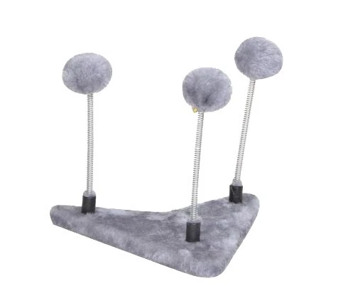 Jouet Pour Chats à 3 Pompons Gris - Büd'z 3 Jouet Pour Chats à 3 Pompons Gris - Büd'z