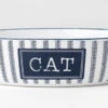 Bol En Céramique Rayé Blanc Et Bleu Marin Pour Chats - Petrageous -Rocky Soldes Boutique fd01675 optimize