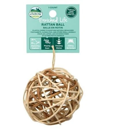 Balle En Rotin Pour Petits Animaux - Oxbow 3 Balle En Rotin Pour Petits Animaux - Oxbow
