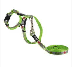 Ensemble Laisse 1,8m Et Harnais Vert Reflecto - Rogz