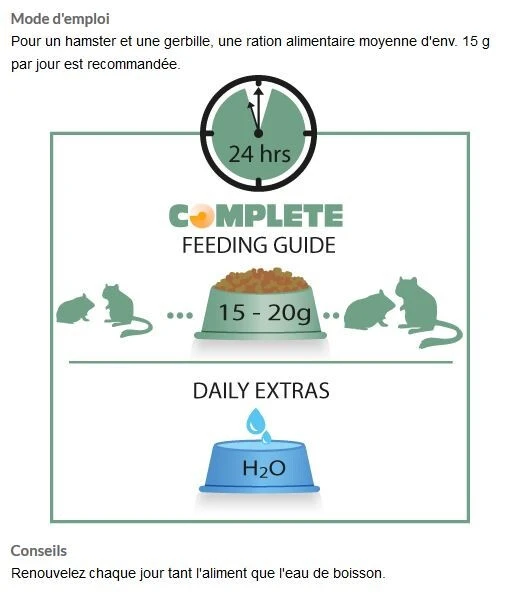 Nourriture Extrudée Pour Hamsters Et Gerbilles Complete - Versele Laga 7 Nourriture Extrudée Pour Hamsters Et Gerbilles Complete - Versele Laga – Image 5