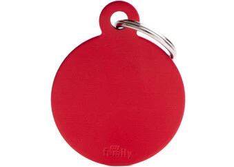 Médaille Pour Animaux Grand Rond Rouge - MyFamily 3 Médaille Pour Animaux Grand Rond Rouge - MyFamily